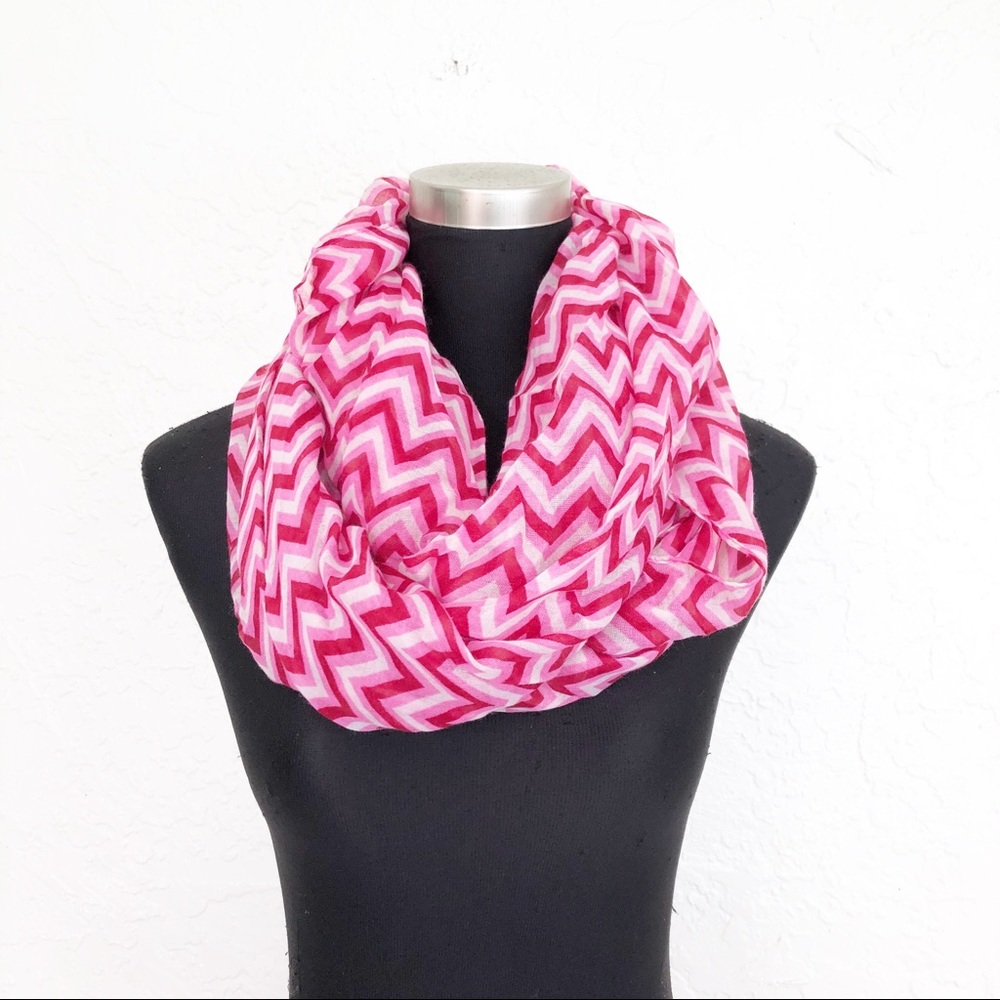 Barbie Pink Chevron Infinity Scarf Wrap - Picture 3 of 3
